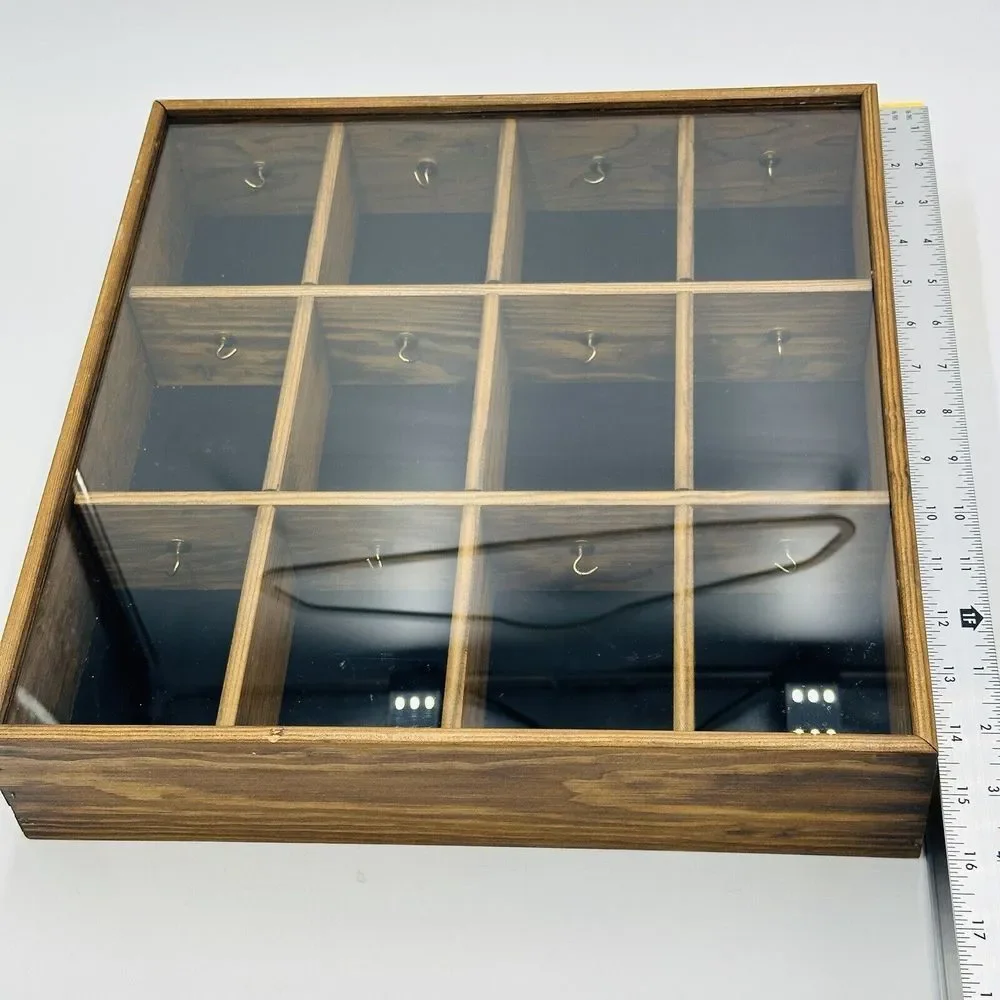 Tannery Lane Trinket Curio Glass Co Wooden Miniature Front Wall Ornament Hanging - Picture 5 of 15